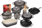 2025 20-piece Signature Cast Iron Cookware Set,10.25′′ Skillet,1.75-quart Saucepan with Lid - image 4