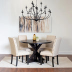 Roundhill Furniture Mytzi 5-Piece Dining Set: Cross-Buck Table with 4 Elegant Chairs - image 10