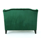 Christopher Knight Home Leora Contemporary Glam Tufted Velvet Wingback Loveseat - image 28