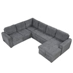 Roomfitters U-Shaped Sectional Sofa with Pull-Out Bed, Storage Chaise Lounge, and Integrated Charging Ports for Living Room - image 19