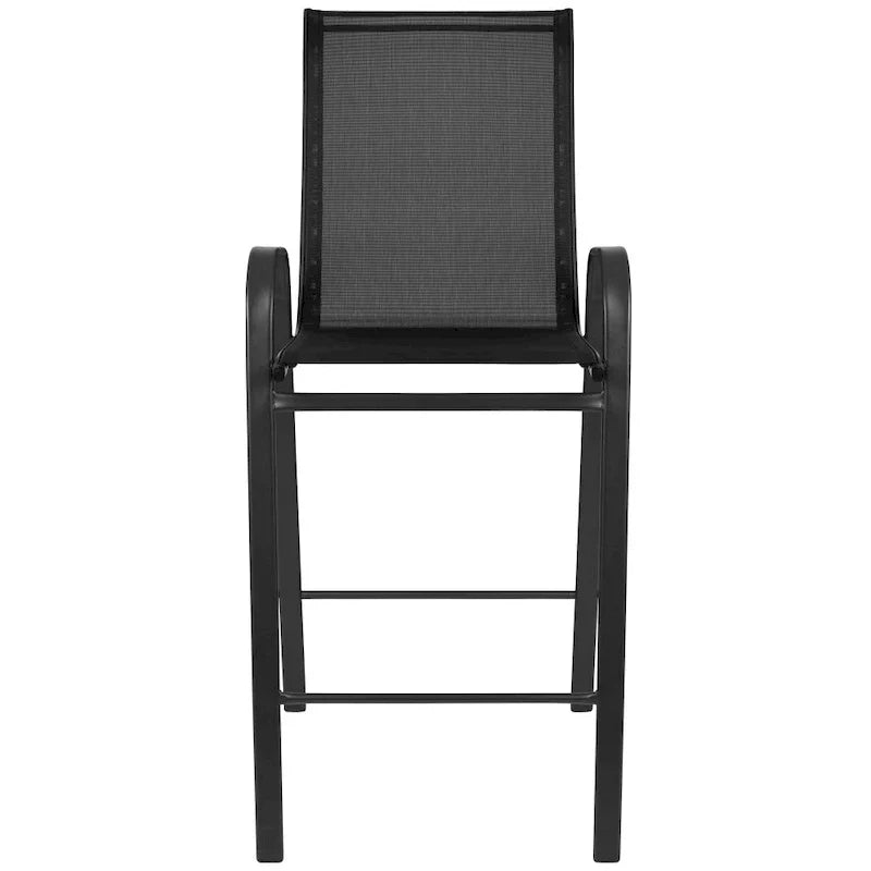 Set of 4 Outdoor Barstools with Flexible Comfort Material - Patio Seating - image 16