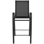 Set of 4 Outdoor Barstools with Flexible Comfort Material - Patio Seating - image 16
