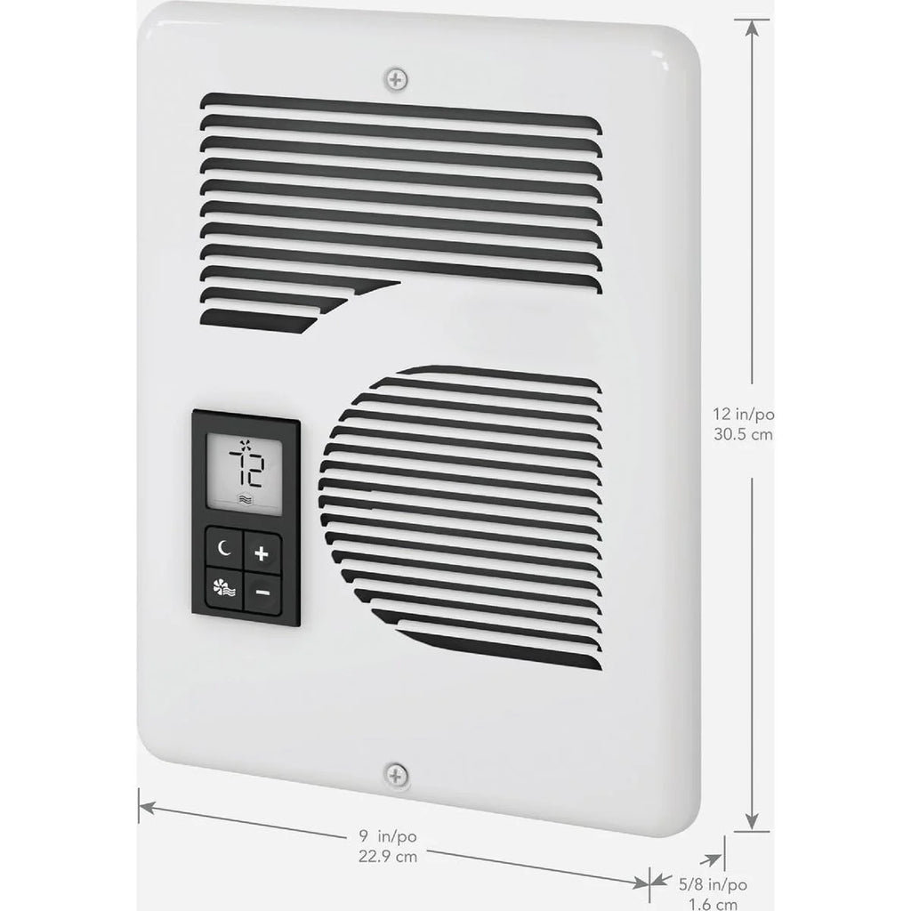 Energy Plus Wall Heater, Digital Thermostat, 240/208/120V, White - image 3