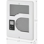Energy Plus Wall Heater, Digital Thermostat, 240/208/120V, White - image 3