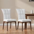 Set of 2 Contemporary Tufted Side Chairs with Sturdy Solid Wood Frame - image 1