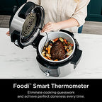 OL701 14 in 1 SMART XL 8 Qt. Pressure Cooker Steam Fryer with SmartLid & Thermometer Auto Steam Release, that Air Fries, Proofs & More, 3 Layer Capacity, 5 Qt. Crisp Basket, Silver/Black - image 5