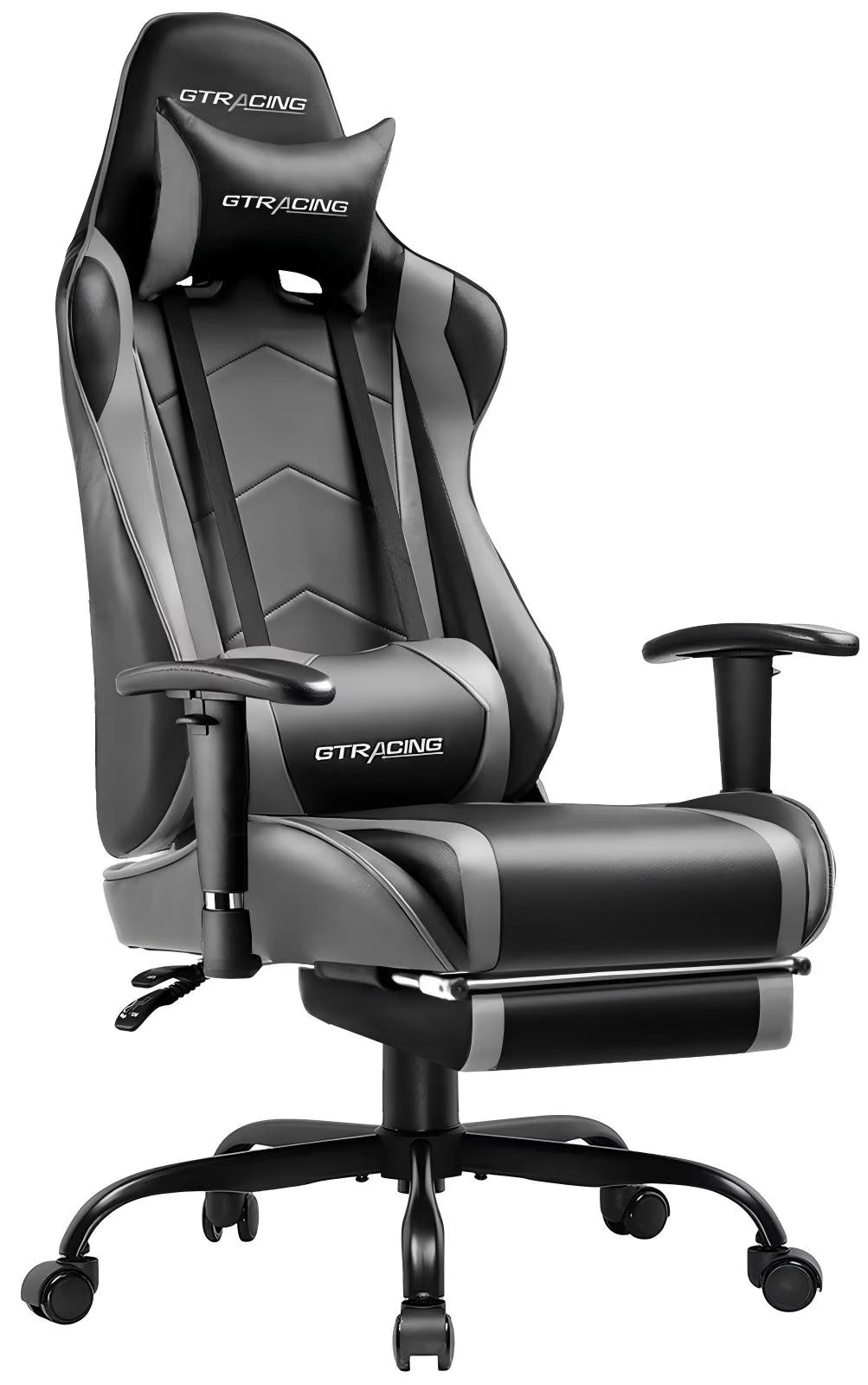GTRACING Gaming Chair, Ergonomic Office Desk Chair with Lumbar Support, PU Leather, Footrest & Adjustable Headrest, Red - image 13