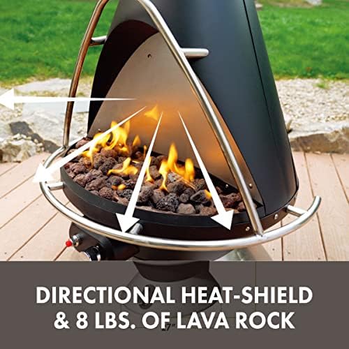 COH-600 Propane Fire Pit, Patio Heater with Tip-Over Safety Switch, 8 lbs. Lava Rocks Included, 31" x 31" x 48" - image 10