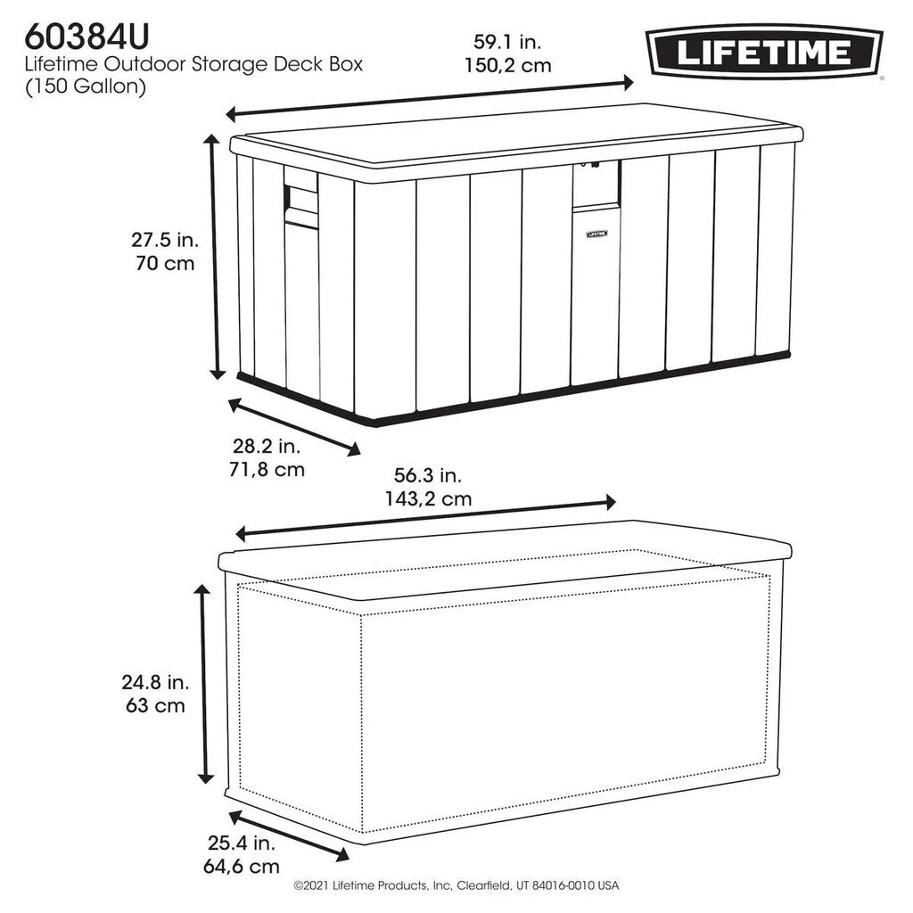 568-Liter Outdoor Storage Deck Box - Model 60384U - image 2