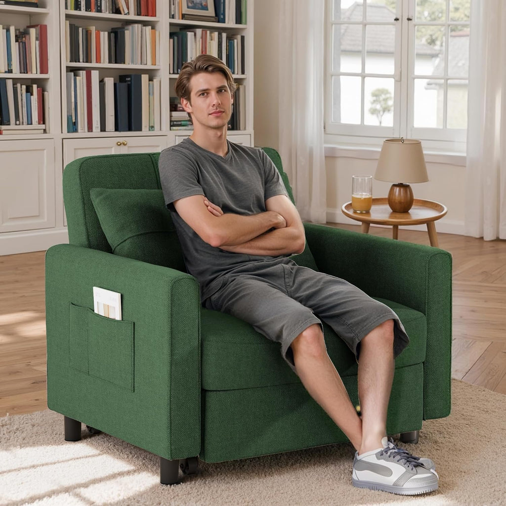 Sofa Bed Chair 3 in 1 Convertible Pullout Single Sleeper Chair Bed Spacious Multifunctional Sofa - image 31