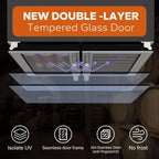 24'' Wine Cooler Refrigerator - 46 Bottle Wine Fridge Dual Zone with Modern Touch Intelligent Digital 40°-65°F Low Noise, Built in or Freestanding Wine Cooler for Home and Kitchen - image 35