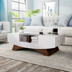 Angelic Contemporary Storage Coffee Table with Glass Insert by Furniture of America - image 4