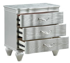 Eros King 4PC Bedroom Set with Manufactured Wood & Tufted Detailing in Silver - image 11