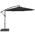 JUSTLET 10ft Heavy Duty Patio Hanging Offset Cantilever Patio Umbrella W/ 4-Piece Base Included Included, Beige - image 58