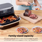 Ninja Foodi 10QT 6-in-1 DualZone Smart XL Air Fryer, 2 Independent 5QT Baskets, Smart Cook Thermometer, Match Cook, Smart Finish, Air Fry, Roast, Bake, Dehydrate, Reheat, Grey, DZ550 - image 36