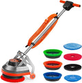 Commercial Floor Scrubber Machine with Brushes and Pads, Heavy Duty Floor Buffer Polisher and Cleaner- Deep Cleaning Tile and Grout, Hardwood Floors and Carpets without Getting on Hands and Knees - image 1