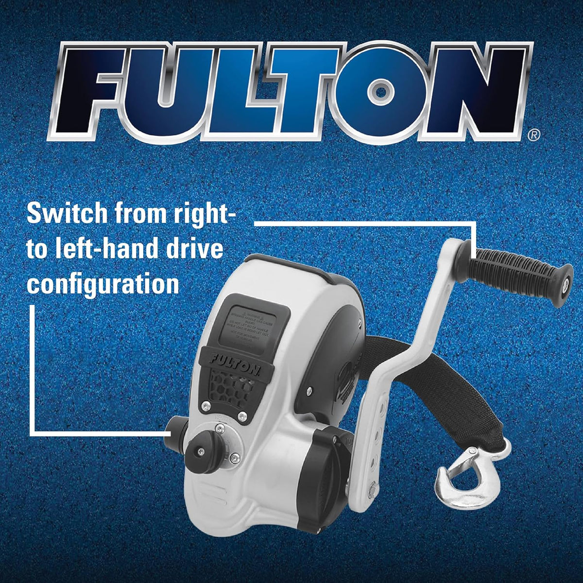 Fulton F2 Marine Trailer Winch 3200lbs 2-Speed Adjustable - image 3