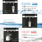 Manastin Bottom Loading Water Cooler Dispenser for 3-5 Gallon Bottles, Stainless Steel Water Cooler with 3 Temperature Settings - Hot - image 5