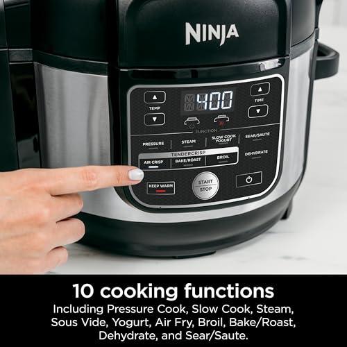 Ninja Foodi 10 in 1, 6.5 Quart Pro Pressure Cooker Air Fryer Multicooker, Precise Heating, Stainless (OS300): Home & Kitchen - image 2