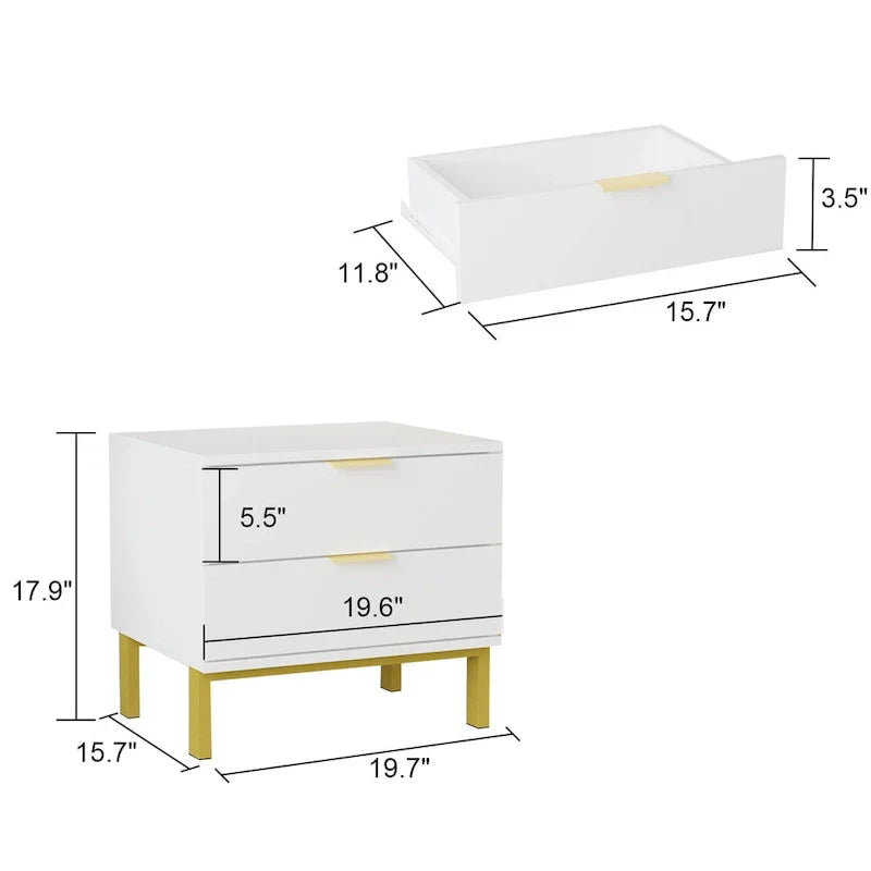 Home 2-Drawer Nightstand - image 16