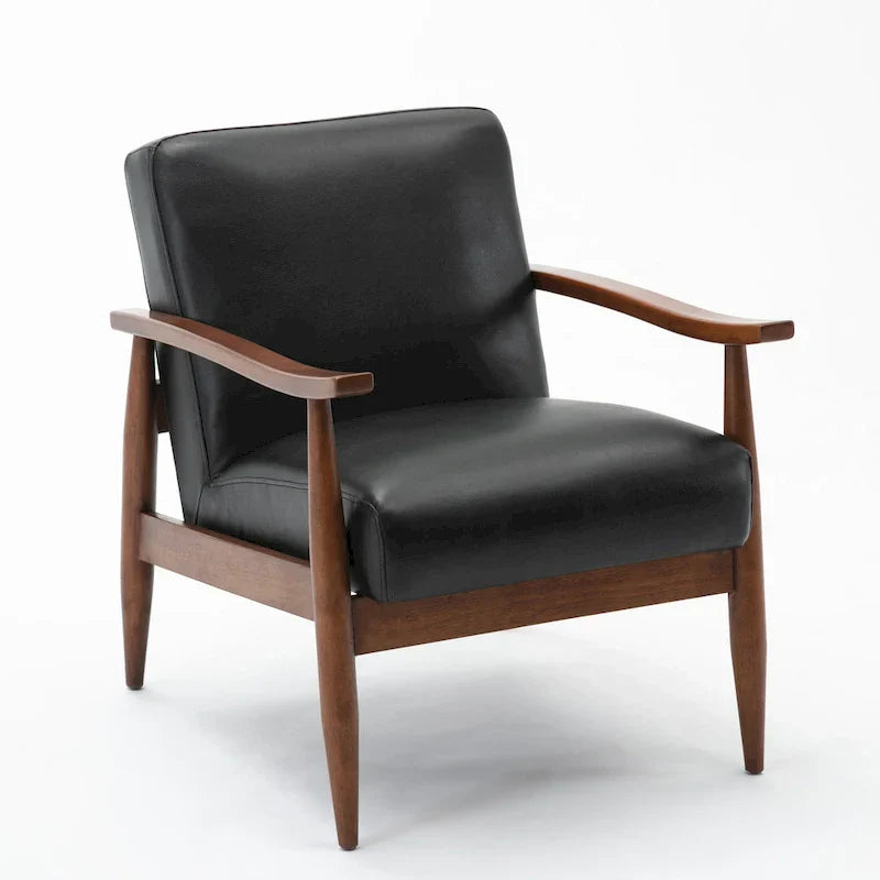 Greyson Living Anna Faux Leather Accent Chair with Wood Base - image 2