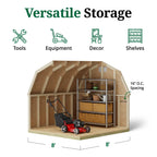 Little Cottage Co. 8x8 Classic Gambrel Barn with 4 ft. Sidewalls, Outdoor Wood Storage Shed Do-It-Yourself Precut Kit - image 5