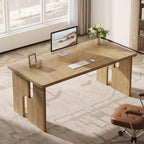 63-Inch Farmhouse Executive Desk with Unique Legs - Industrial Style Office Furniture for Home - image 4