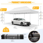 Hoteel 10x15 Heavy Duty Canopy Tent with 4 Sidewalls,Pop up Canopy for Parties Wedding,Commercial Easy up Gazebo with Roller Bag,UV 50+ &,Black - image 36