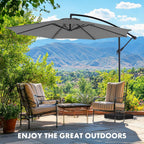 9.8FT Offset Patio Umbrella Hanging Cantilever Umbrella Outdoor Sun Shade with Easy Tilt Adjustment, 8 Ribs, UV Protection for Backyard, Lawn, Garden and Pool, Blue - image 10