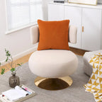 Round Barrel Chair with Fabric and Swivel Design - image 5