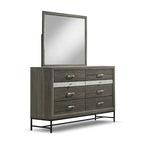 Contemporary Grey 6-Piece Platform Bedroom Set by Furniture of America - Heinisk Collection - image 13