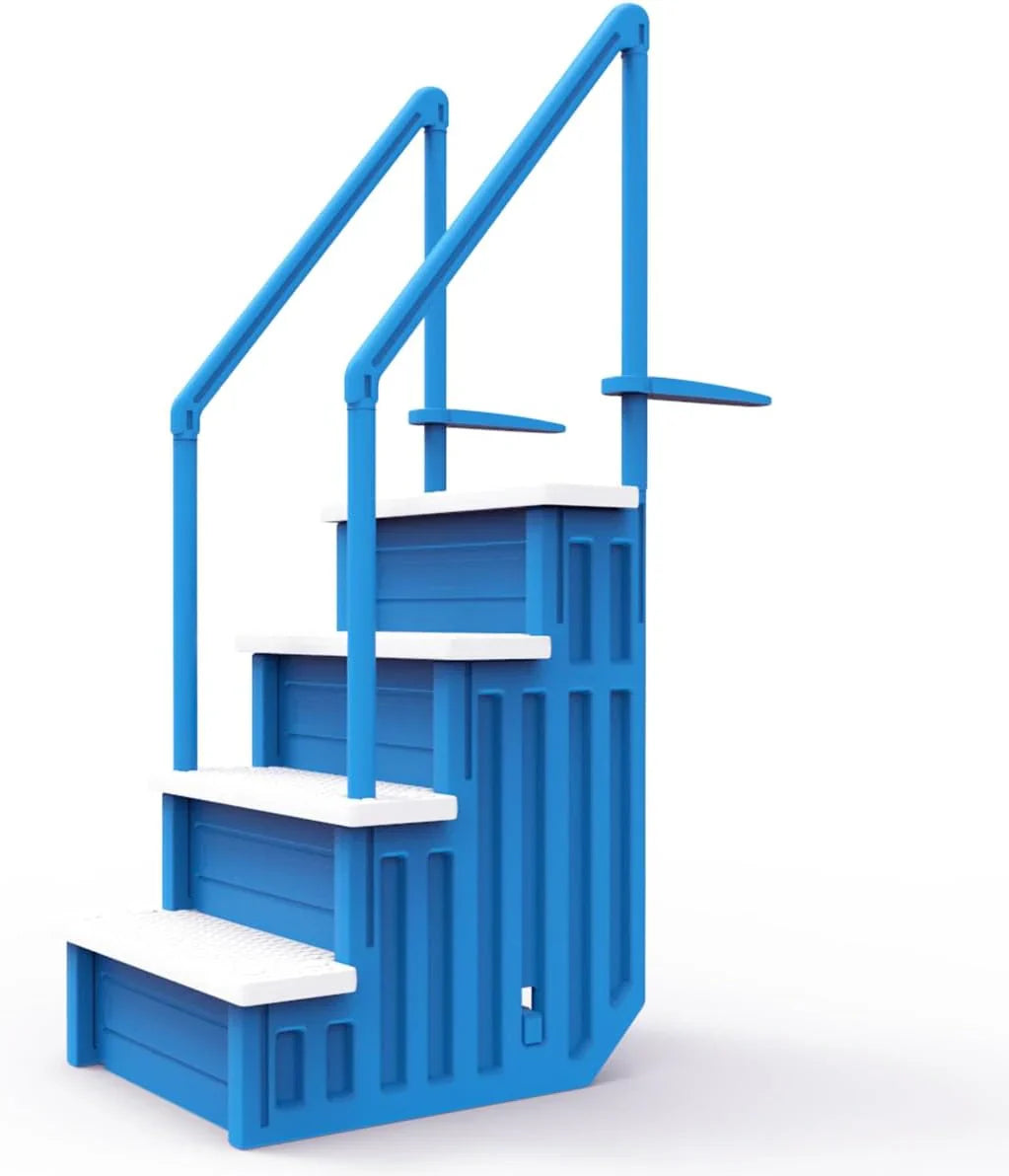 Select Anti-Slip in-Pool Steps / Gray / for Above Ground Swimming Pools / Can Mount to Decks 48" to 54" H / Safety Stairs Capacity Up to 300 lbs - image 17