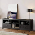 Rustic Farmhouse TV Stand Entertainment Center with Storage Cabinets - Easy Assembly for Living Room - Medium Size - image 1
