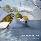 UNP Camping Tent 10-Person-Family Tents, Parties, Music Festival Tent, Big, Easy Up, 5 Large Mesh Windows, Double Layer, 2 Room, Waterproof, Weather Resistant, 18ft x 9ft x78in - image 40