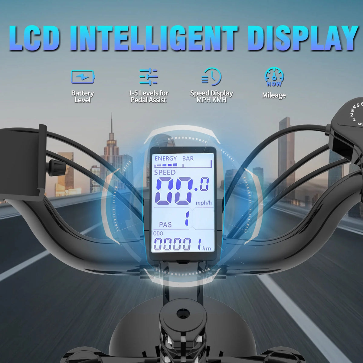YVY 1500W Electric Bike for Adults, 33MPH 20'' Fat Tire Electric Motorcycle, 48V 20AH Removable Battery, 30 - 60 - image 9