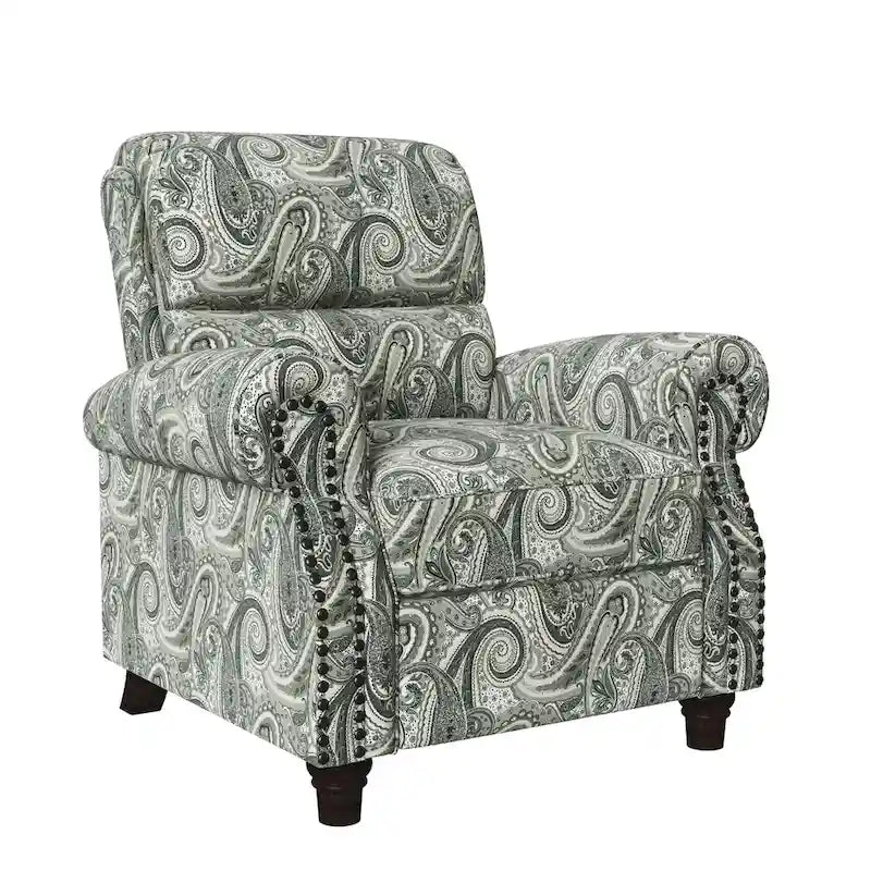 Push Back Recliner Chair with Padded Cushion and Solid Wood Legs - image 27