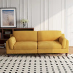 90-Inch Oversized Corduroy Sofa for Living Room with Reversible Cushions - image 3