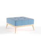 Christopher Knight Home Carson Lund Mid-Century Tufted Fabric Square Ottoman - image 16