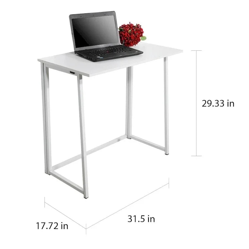 Porch & Den Elliott Folding Writing Desk - Versatile PC Office Table - image 7