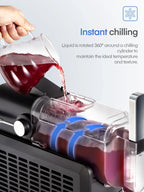 5-in-1 Slushie Machine, No Ice Needed, 15 Min Slushy Machine for Home with Self-Cleaning, Professional Frozen Drink Maker, 5 Preset Programs, Frozen Margaritas, Frapp??s, Milkshakes, and More, FOHERE - image 9