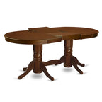 East West Furniture 7-Piece Oval Dining Set - Espresso Wooden Table with 6 Matching Chairs (Customizable Seat Options) - image 3