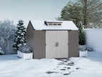 Rubbermaid Resin Outdoor Storage Shed With Floor Weather Resistant Gray Organization for Home - image 18