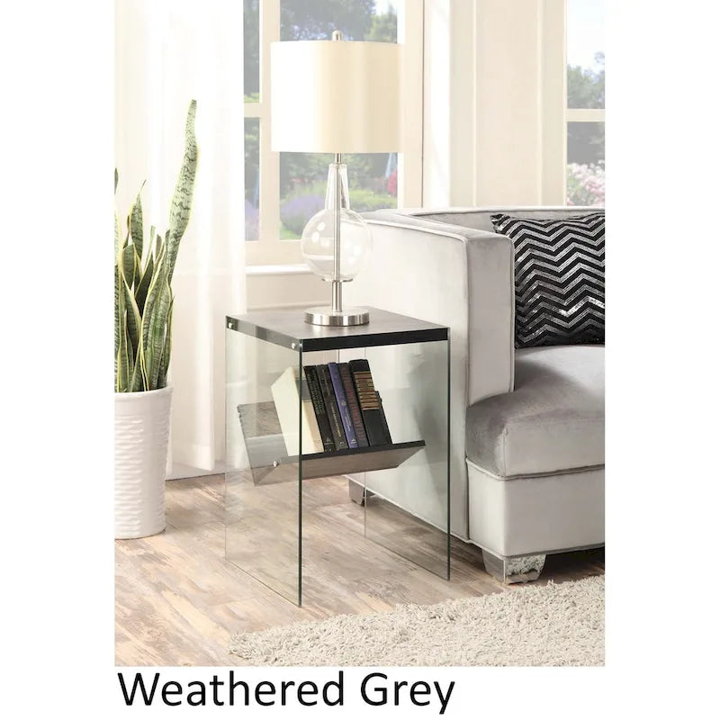 SoHo Glass End Table with Shelf by Convenience Concepts - image 29