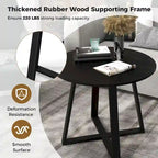 Gymax 36-Inch Round Solid Wood Dining Table for 4 with Pedestal Base - image 7