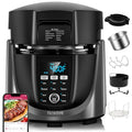 Nuwave Duet Air Fryer and Electric Pressure Cooker Combo with 2 Switchable Lids, 300 FoolProof One Touch Presets, Crisp&Tender Tech, 6QT Heavy duty Stainless Steel Pot, 15 Safety Features : Home & Kitchen - image 1