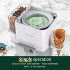 Cuisinart Soft Serve Ice Cream Machine- Mix It In Ice Cream Maker for Frozen Yogurt, Sorbet, Gelato, Drinks 1.5 Quart, White, ICE-48 - image 12