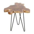 East at Main Live-Edge Teak Wood Table with Iron Legs - image 7