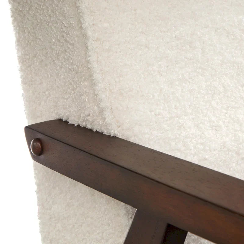 Mid Century Accent Lounge Chair with Cushioned Seat and Wooden Frame - image 16