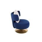 Round Barrel Chair with Fabric and Swivel Design - image 28