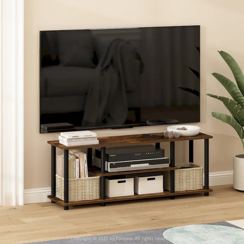 Furinno Turn-N-Tube Tool-Free 3D 3-Tier TV Stand for Entertainment - image 6